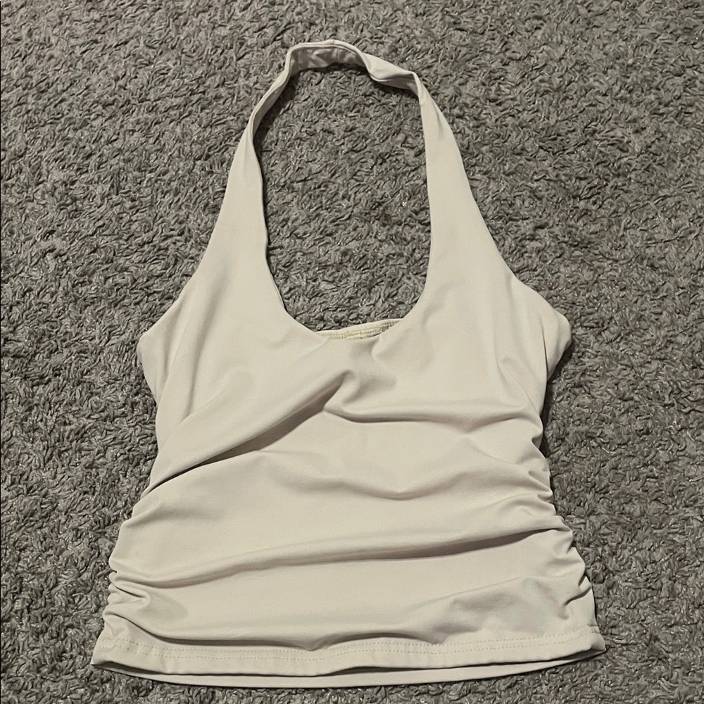 SHEIN Light Beige Halter Tank Top
